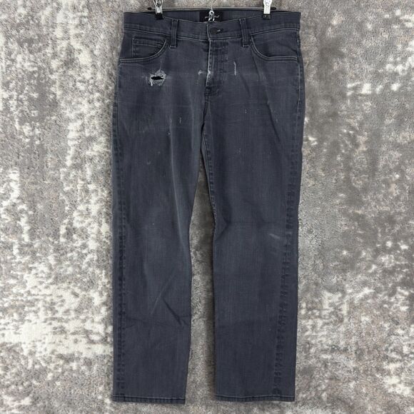 7 For All Mankind Luxe Performance Mens Sz 33 Standard Jeans Straight (33x29) - Picture 1 of 12